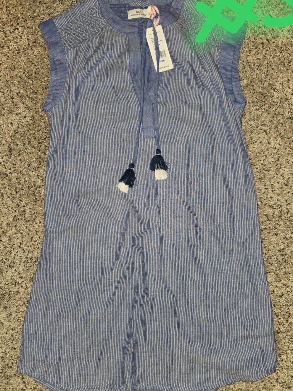 VINEYARD VINES Belle striped dress WOMEN'S size XXS NWT